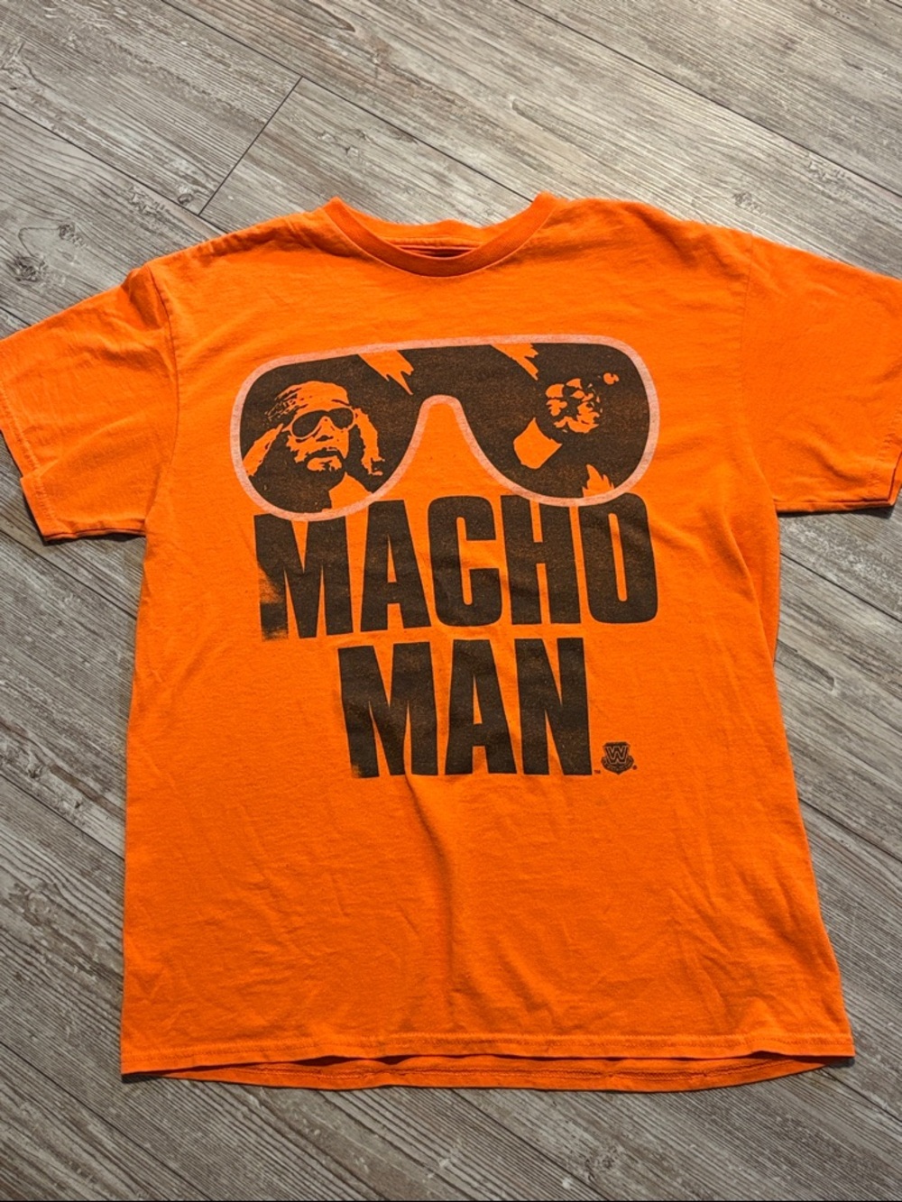 Macho Man Graphic T-Shirt - Orange